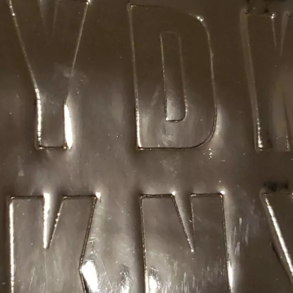 DKNY Black Patent Vinyl Logo Tote Purse - Picture 2 of 7